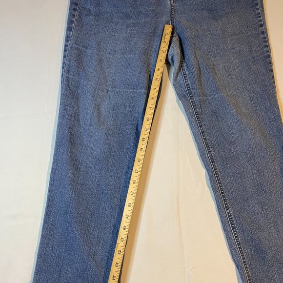 JMS Just My Size Jeans Womens Size 16W Blue Medium Wash Denim Straight Stretch - Picture 2 of 4
